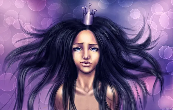 Картинка девушка, волосы, принцесса