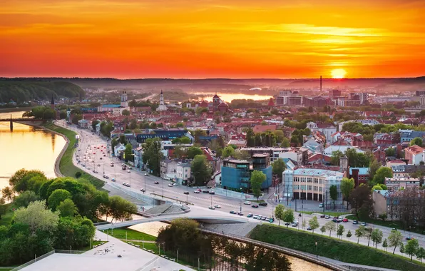 Lietuva, Kaunas, saulėlydis