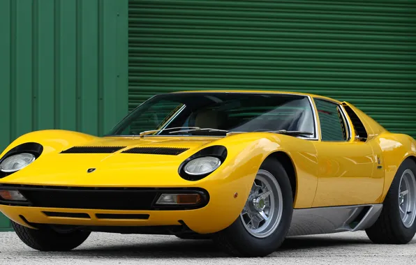 Цвет, Авто, Желтый, Lamborghini, Машина, 1971, Фары, Автомобиль
