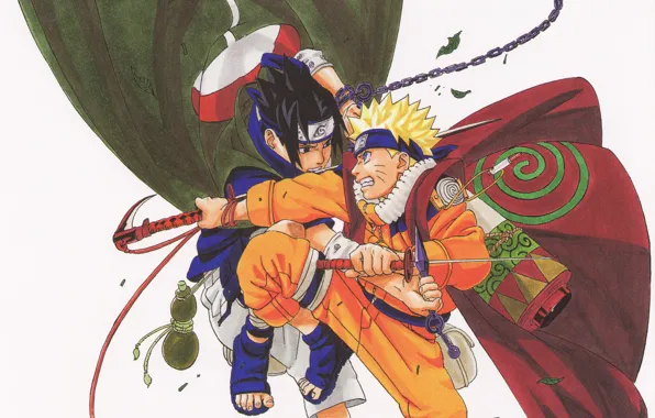 Драка, Наруто, Naruto, Саске Учиха, Узумаки Наруто