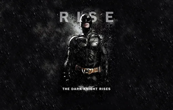 Обои Бэтмен, Черный Фон, Batman, The Dark Knight Rises, Кристиан.