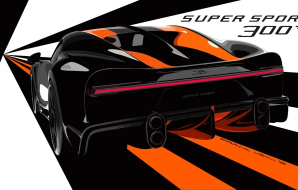 Bugatti, вид сзади, гиперкар, Chiron, 2019, Super Sport 300+