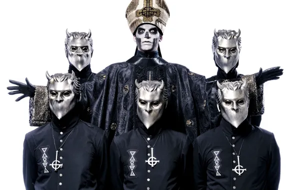 Ghost, band, heavy metal, swedish, Nameless Ghouls, Papa Emeritus III, doom metal