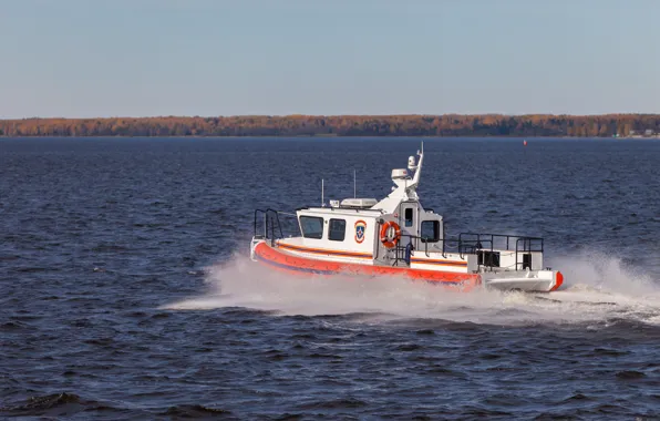 Осень, катер, boat, RIB, Lider 10, Лидер 10