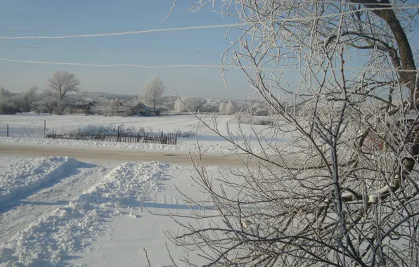 Картинка зима, вид из окна, мороз и солнце, зимушка