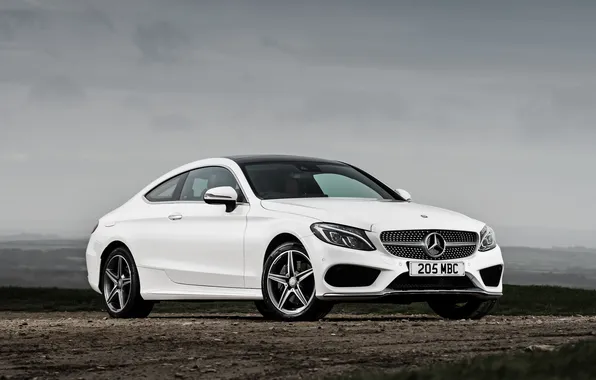 Картинка белый, Mercedes-Benz, мерседес, AMG, Coupe, C-Class, C205
