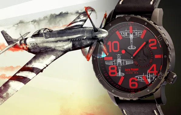 Картинка red, plane, watch, Jack Pierre