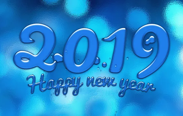 Цифры, Новый год, New Year, 2019