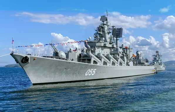 Парад, ракетный крейсер, Маршал Устинов