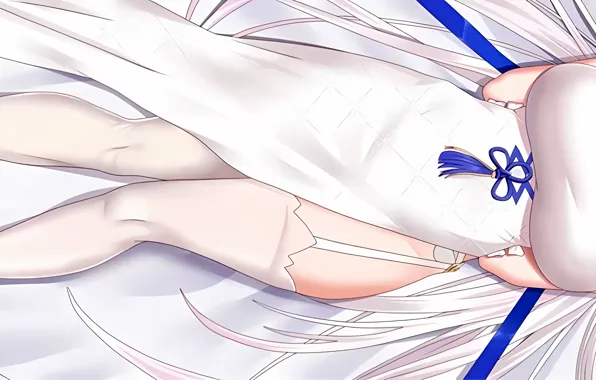 Widescreen, girl, sexy, cleavage, thighhighs, long hair, dress, legs