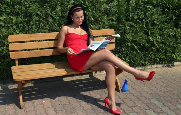 Long hair, model, gorgeous, photoshoot, posing, high heels, pretty face, outdoors