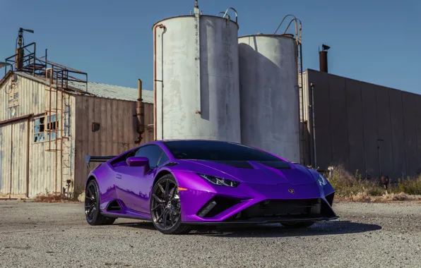 Картинка Lamborghini, Purple, VAG, Huracan, Sight, 3/4