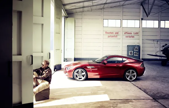 Картинка ангар, мужчина, BMW Zagato, Coupe Concept