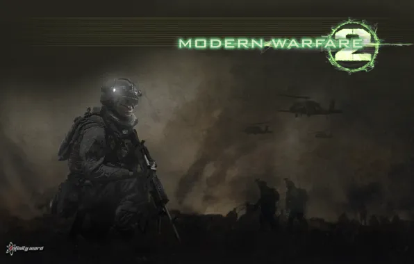 Бойцы, вертолёты, Call of duty, Modern warfare 2, Infinity War