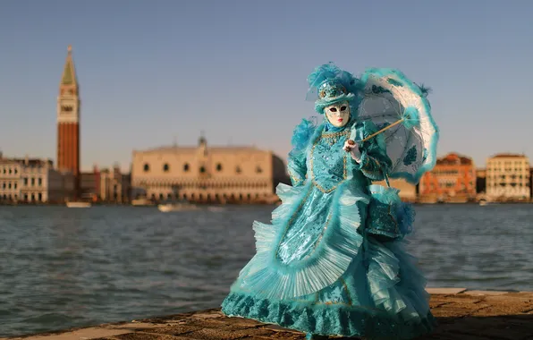 Картинка город, маска, Carnevale di Venezia