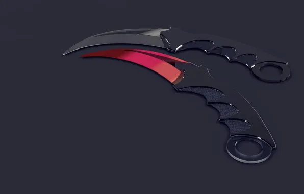 Knife, csgo, skin, karambit, amber fade