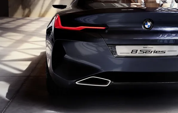 Купе, BMW, корма, 2017, 8-Series Concept