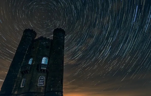 Картинка небо, звёзды, England, United Kingdom, Middle Hill