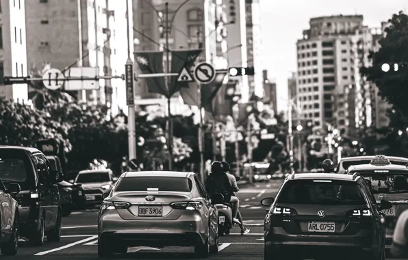 Street, Taipei, black&White