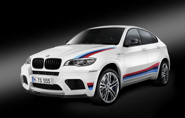 Картинка белый, бмв, BMW, черный фон, X6 M, E71