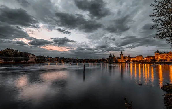 Картинка вечер, Прага, Чехия