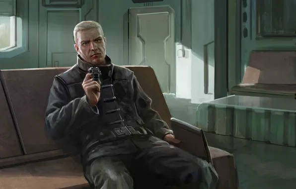 Комната, портрет, eve online, Тибус, Хет