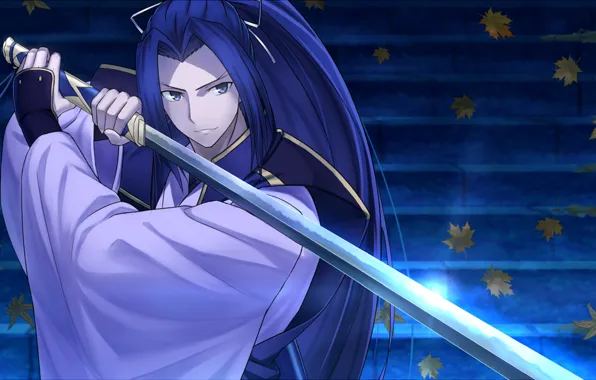 Меч, самурай, парень, Судьба ночь схватки, Fate / Stay Night