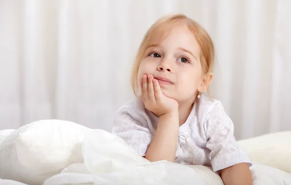 Взгляд, ребенок, руки, девочка, маленькая, beautiful, child, Little girls