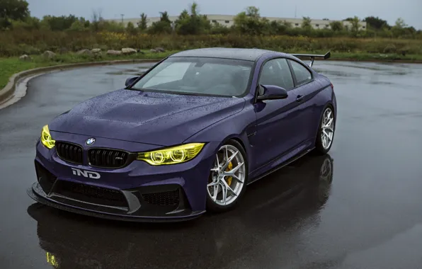 BMW, Purple, Front, tuning, IND, M4 Coupe