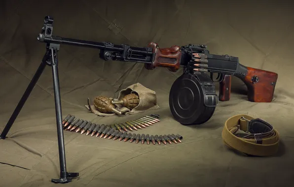 Картинка weapon, гранаты, пулемёт, machine gun, РПД, RPD, пулемёт Дегтярёва