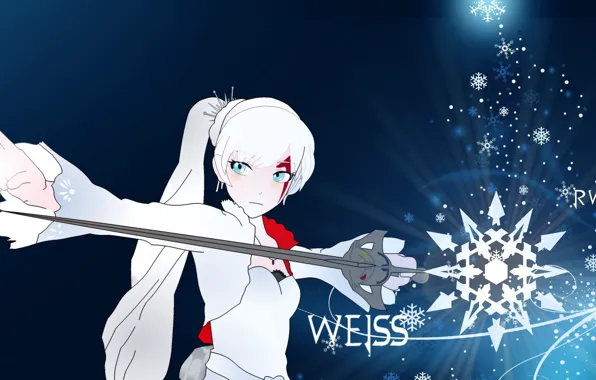 Kawaii, sword, dress, anime, snow, pretty, ken, blade