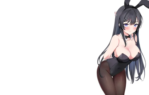 Girl, sexy, cleavage, long hair, boobs, anime, beautiful, purple eyes