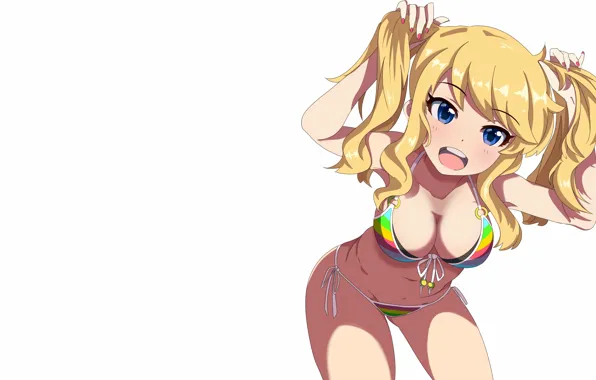 Girl, sexy, cleavage, long hair, boobs, anime, beautiful, pretty