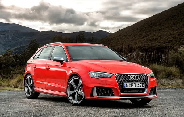 Картинка Audi, ауди, красная, RS 3