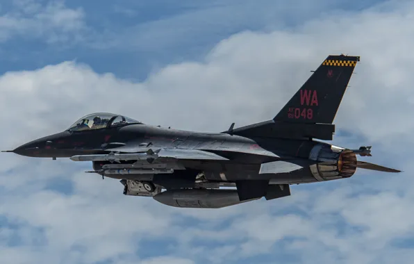 ВВС США, General Dynamics F-16 Fighting Falcon, истребитель четвёртого поколения, американский многофункциональный лёгкий