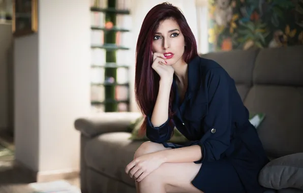 Взгляд, лицо, комната, диван, Anita