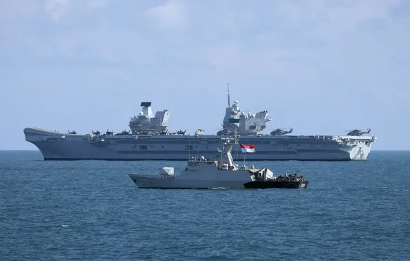 Учения, HMS Prince Of Wales, KRI Halasan