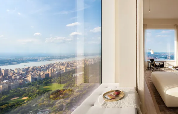 Картинка windows, river, landscape, style, food, New York, New York City, cup
