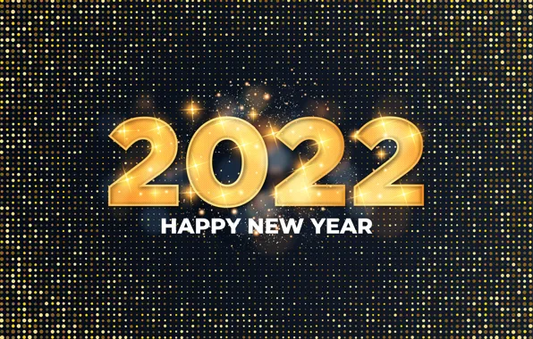Картинка фон, золото, цифры, Новый год, 2022
