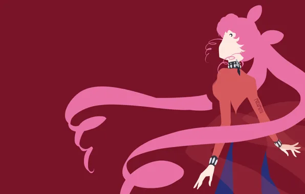 Девушка, фон, минимализм, Sailor Moon