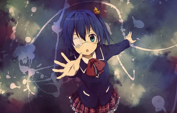 Повязка, girl, Аниме, Chuunibyou demo Koi ga Shitai, Rikka Takanashi
