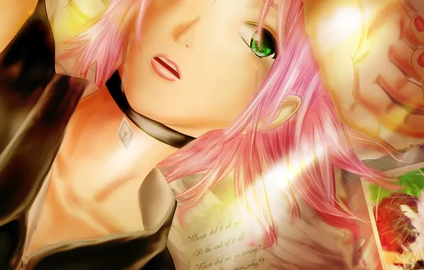 Картинка девушка, арт, слеза, naruto, розовые волосы, haruno sakura, abyss-valkyrie