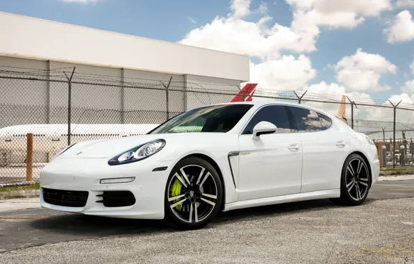 Картинка Panamera, Porche, White, Airport