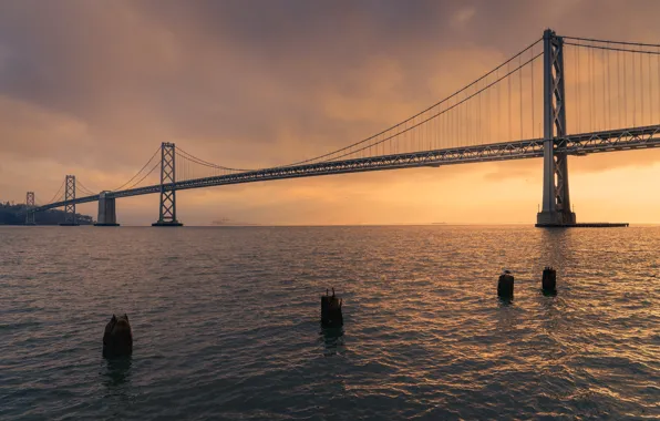 Пейзаж, мост, Bay Bridge, San Francisco-Oakland