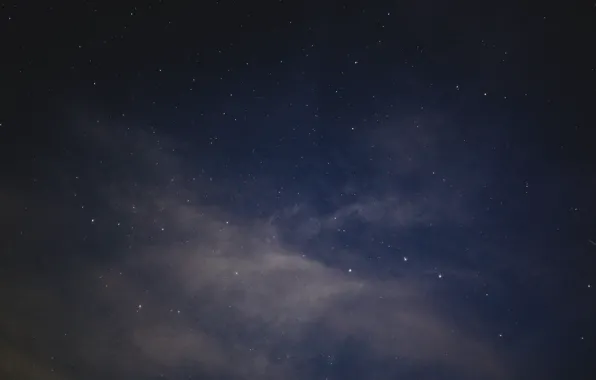 Картинка космос, облака, ночь, фото, звёзды, серебристые облака, длинная выдержка, Sareas