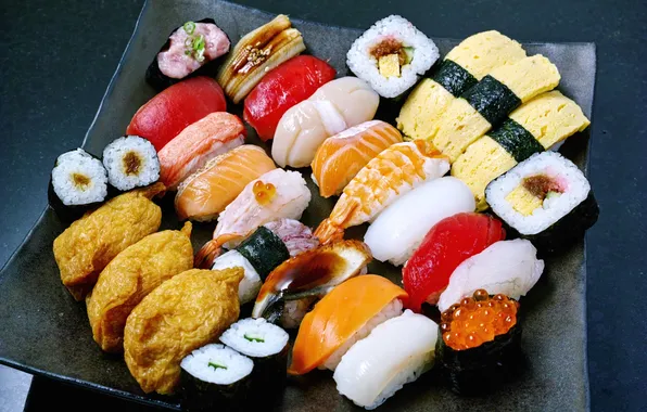 Картинка суши, роллы, морепродукты