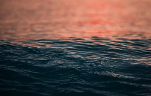 Картинка море, вода, закат, рябь, sea, sunset, water, ripple
