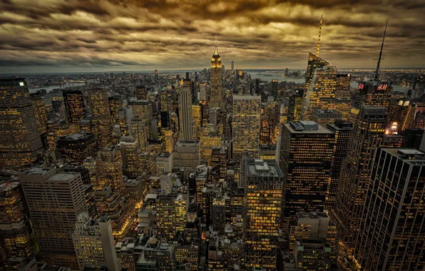 Картинка New York, NYC, in gold