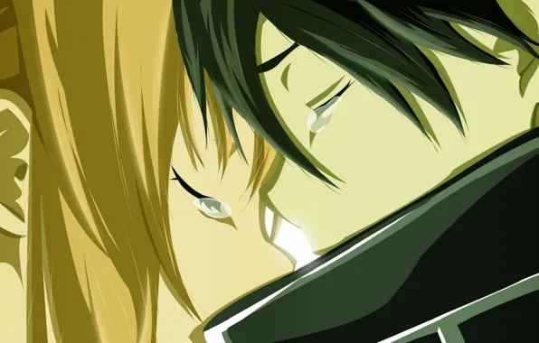 Аниме, слёзы, Мастера меча онлайн, Sword Art Online, Асуна, Кирито