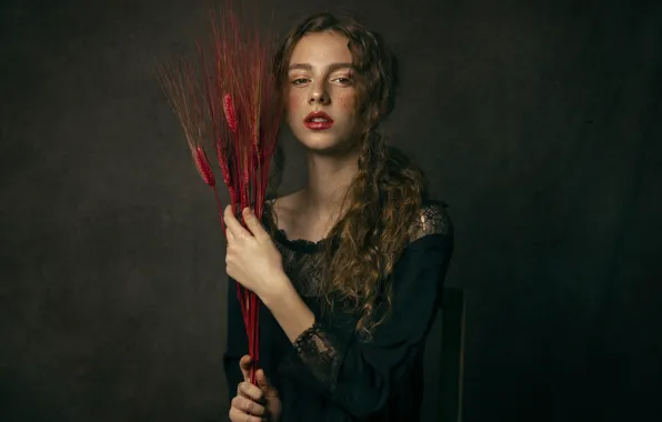 Взгляд, девушка, портрет